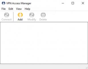 VPN Access Manager main screen