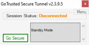 GoTrusted Secure Tunnel main screen