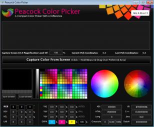 Peacock Color Picker main screen