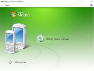 Windows Mobile Device Center main screen