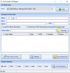 ALO Audio CD Ripper main screen