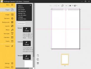 AquaSoft YouDesign Calendar main screen