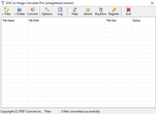 DOC to Image Converter Pro main screen