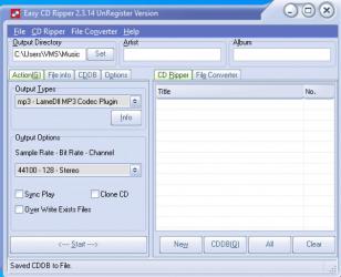 Easy CD Ripper main screen