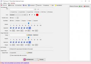 PhotoX Batch Watermark Creator main screen