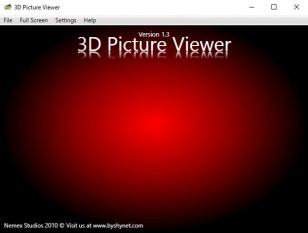 3D Picture Viewer main screen