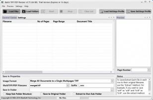 Batch TIFF PDF Resizer main screen