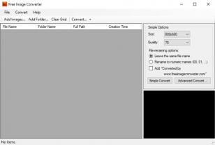 Free Image Converter main screen