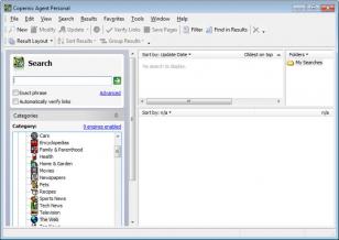 Copernic Agent main screen