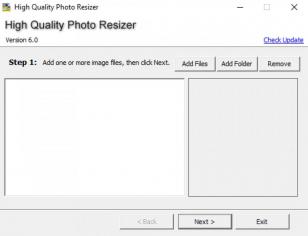High Quality Photo Resizer main screen