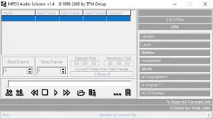 MPEG Audio Scissors main screen