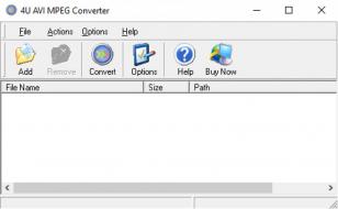 4U AVI MPEG Converter main screen