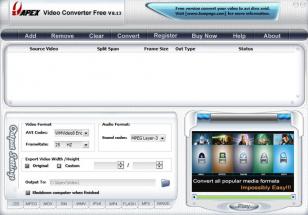 Apex Video Converter Free main screen