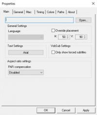 DirectVobSub main screen