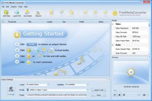 Free Media Converter main screen