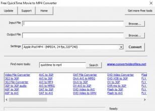 Free QuickTime Movie to MP4 Converter main screen