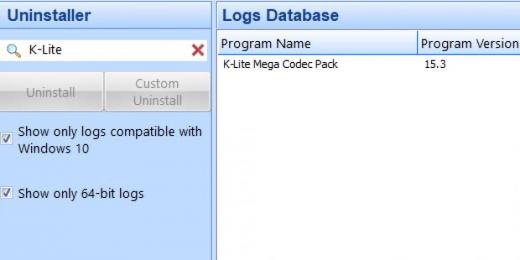 Deinstallieren Sie K Lite Codec Pack Full Mit Revo Uninstaller