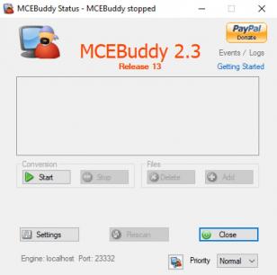 MCEBuddy main screen