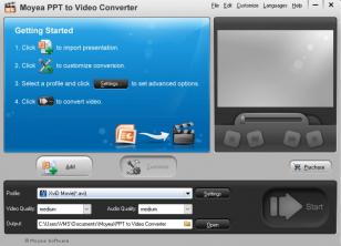 Moyea PPT to Video Converter main screen
