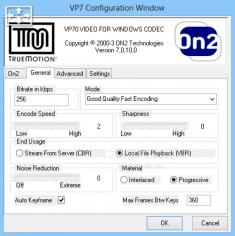 On2 VP7 Personal Edition main screen