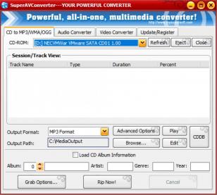 SuperAVConverter main screen