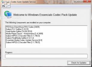 Windows Essentials Codec Pack main screen