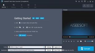 Aiseesoft Total Video Converter main screen