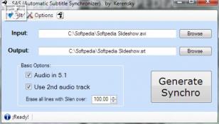 Automatic Subtitle Synchronizer main screen