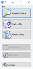 CodecInstaller main screen