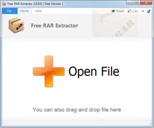 Free RAR Extractor main screen