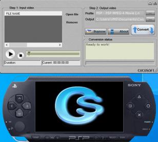 Cucusoft PSP Video Converter main screen