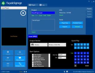 FacadeSignage main screen