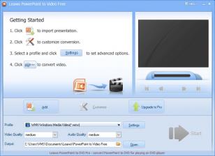 Leawo PowerPoint to Video Free main screen