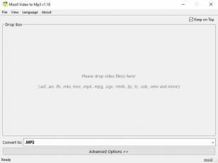 Moo0 Video to Mp3 main screen
