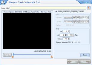 Moyea Flash Video MX Std main screen