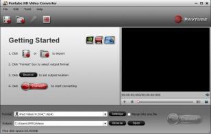 Pavtube HD Video Converter main screen