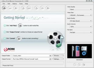 Ultra iPod Movie Converter main screen