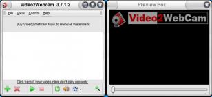 Video2Webcam main screen