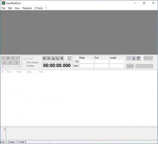 VisualSubSync main screen