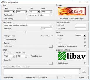 x264vfw main screen