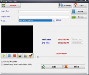 Easy Video Cutter main screen