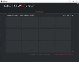 Lightworks Editor main screen