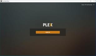 Plex Media Player main screen