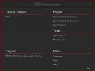 TMPGEnc Video Mastering Works main screen