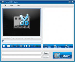 Torrent MP4 Cutter main screen