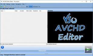 VSO AVCHD Editor main screen