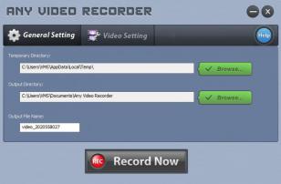 Any Video Recorder main screen