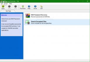 RAR Password Unlocker main screen