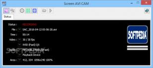 Screen AVI CAM main screen