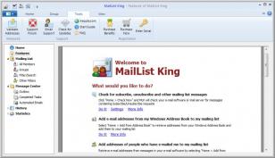 MailList King main screen